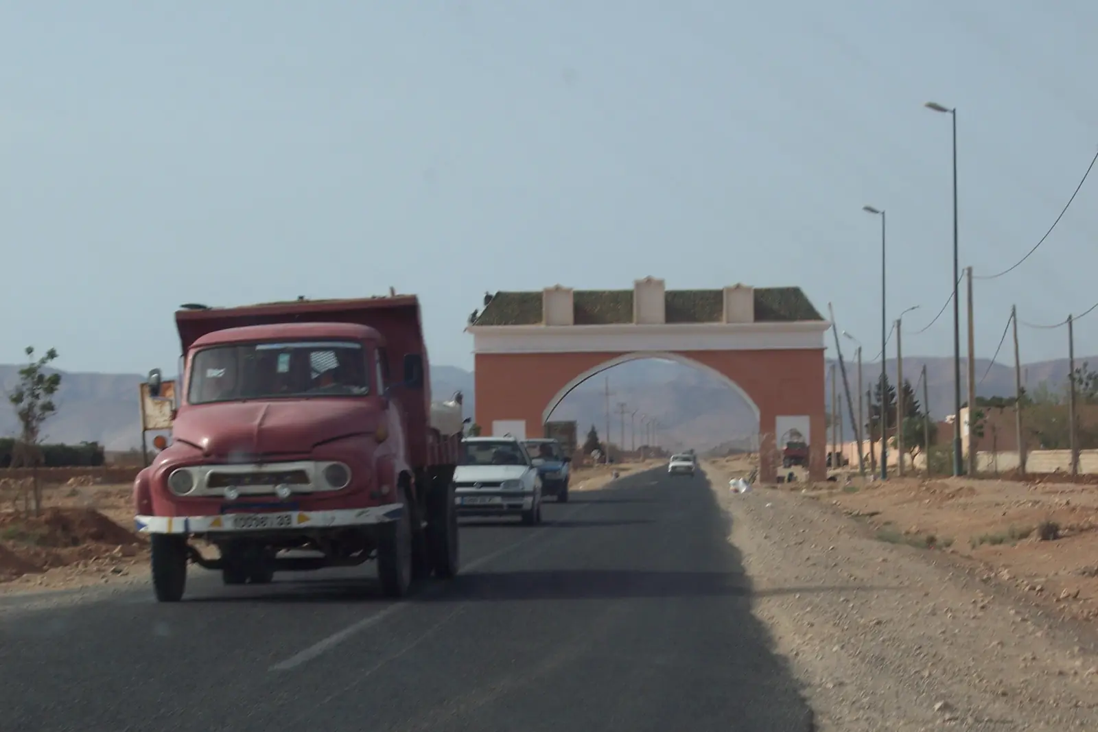 Arched gateway on the road into Guelmim