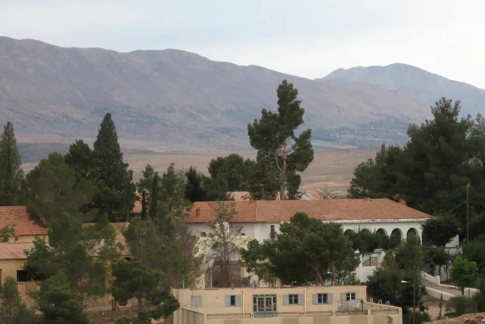 Midelt town below the Jbel Ayachi range of the High Atlas
