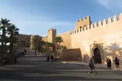 Ramparts and gate of the Kasbah of the Oudayas in Rabat