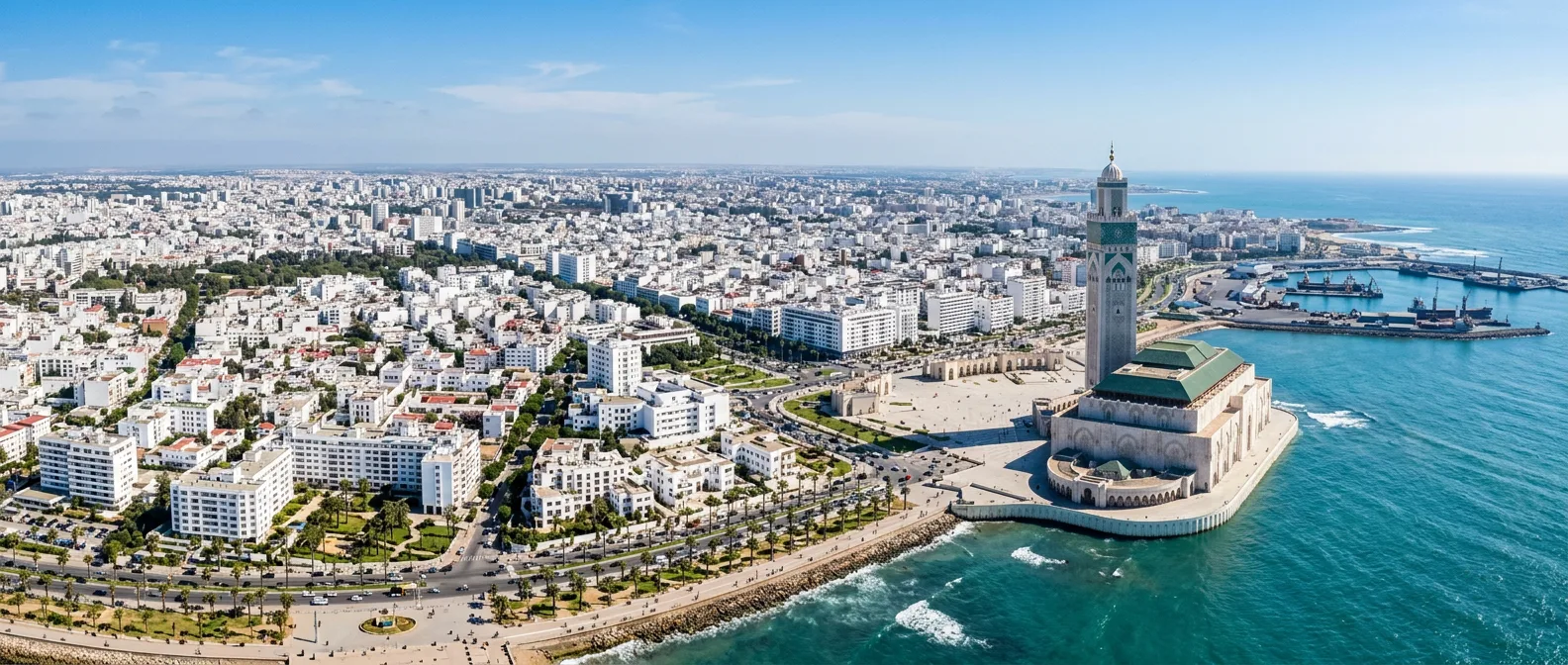 Casablanca skyline from above